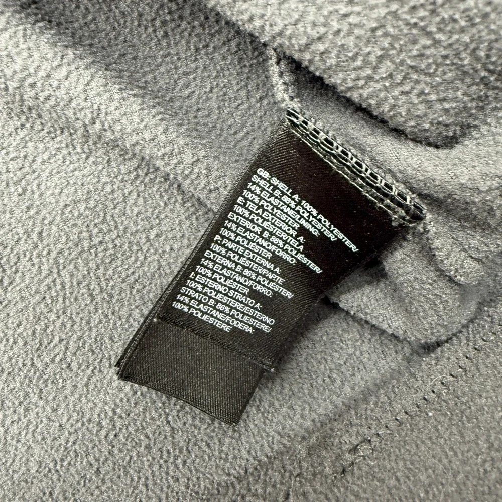 The North Face Pullover Mens Large‎ Grey Fleece Neon Green 1/4 Zip Outdoors